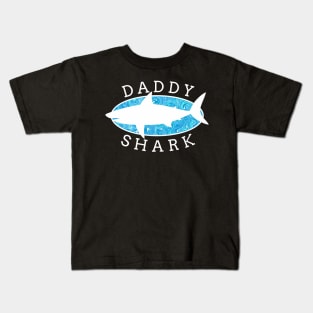 Daddy Shark - Blue Liquid Kids T-Shirt